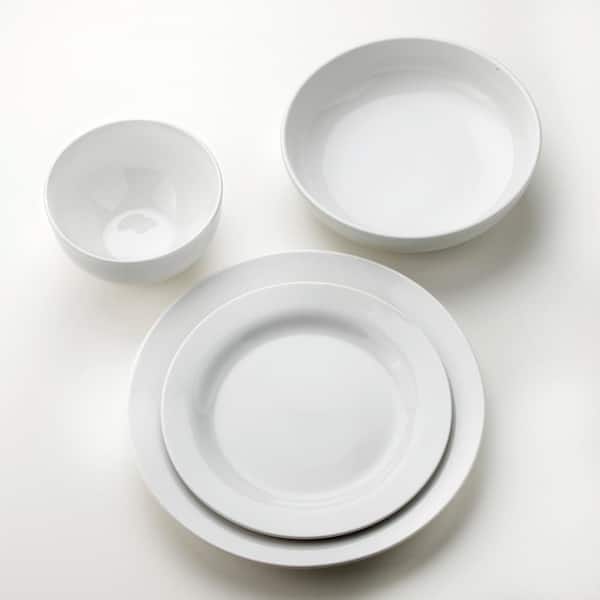 Euro Ceramica Mont Blanc 16 Piece Double Bowl Dinnerware Set (Service for 4)