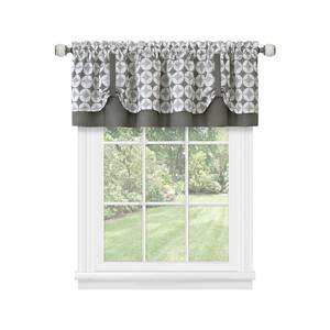 Callie 14 in. L Polyester Window Curtain Valance in Grey
