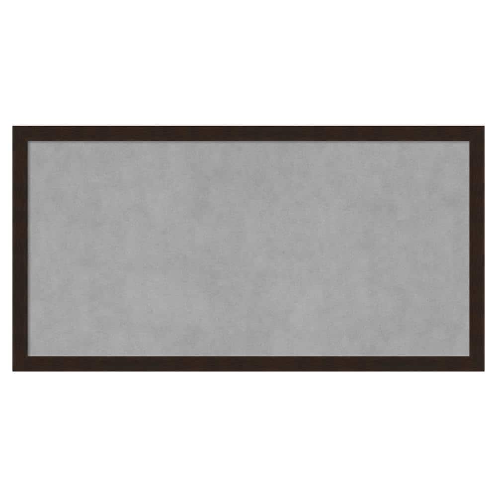 Carlisle Espresso Narrow Framed Silver Magnetic Memo Board