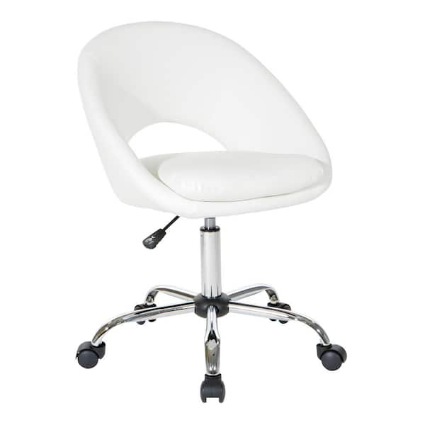 OS Home and Office Furniture Milo White Office Chair with Swivel ML26SA ...