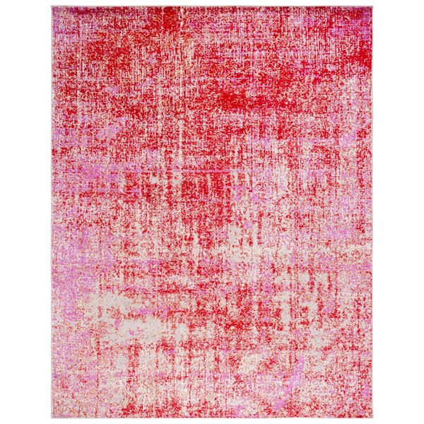 Adirondack 10 ft. x 14 ft. Red/Gold Abstract Area Rug