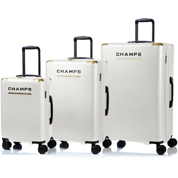 CHAMPS LUXE II 28 in.,24 in., 20 in. Ivory Hardside Luggage Set with Spinner Wheels (3-Piece)