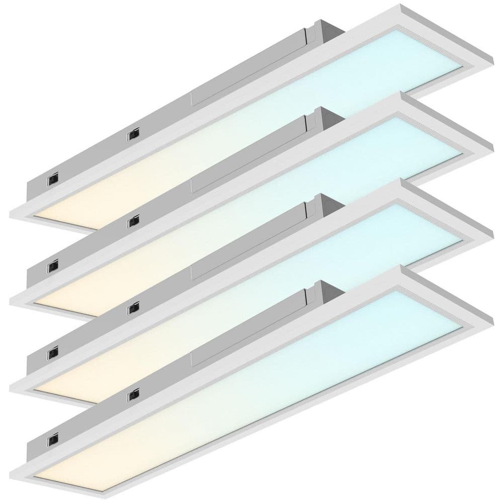 6 x 2 ft. Integrated LED Recessed Backlit Panel 13W/16W/20W, 4CCT, Up to 2200 Lumens, 0-10V Dimmable UL Listed 4 Pack price history on PriceWatchPro