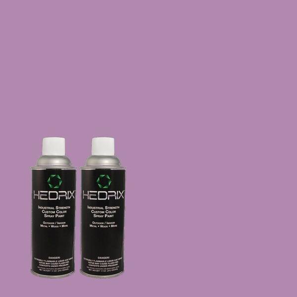 Hedrix 11 oz. Match of 660B-6 Daylight Lilac Low Lustre Custom Spray Paint (2-Pack)