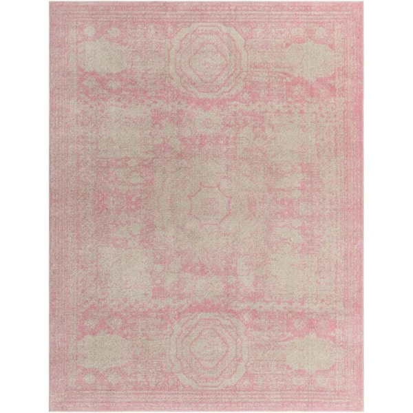 Unique Loom Bromley Wells Pink 8' 0 x 10' 0 Area Rug