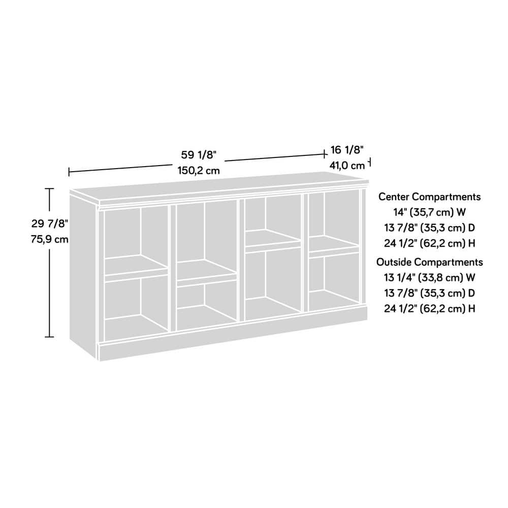 Prime Oak 59'' Rustic TV Console with Adjustable Shelves