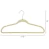 Elama Cream Velvet Shirt Hangers 100-Pack 985115592M - The Home Depot