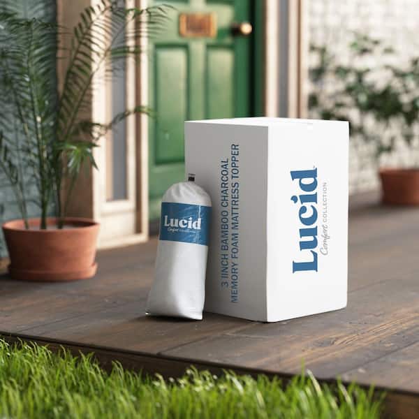 Lucid Comfort Collection StayFresh Shredded Foam Pillow Two-Pack Bundle - Full