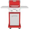 Deluxe 2-Burner Propane Gas Grill in Red