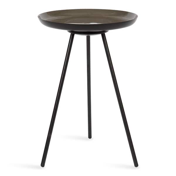 Kate and Laurel Laranya 15.00 in. D Brown 22.50 in. H Round Metal End Table