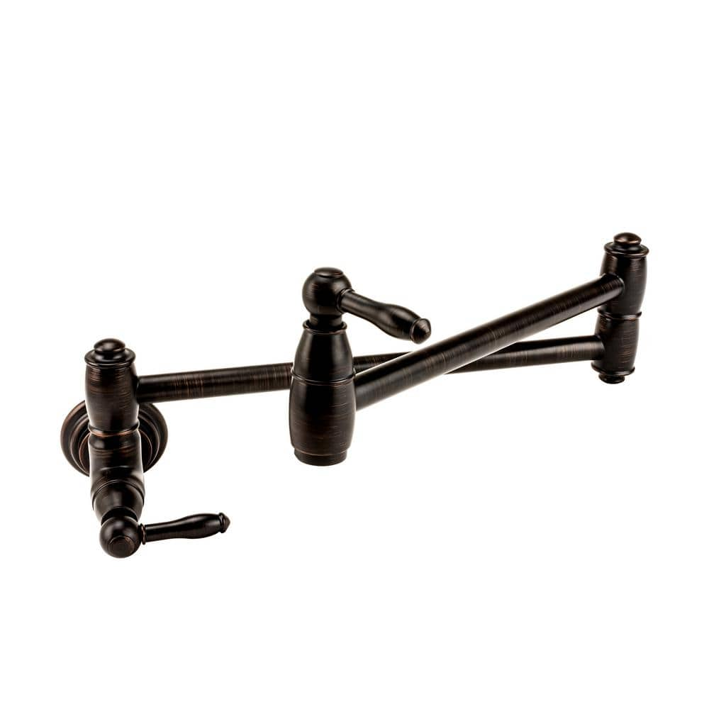 Brienza Traditional Wall-Mount Pot Filler in Oil Rubbed Bronze N98288 ...