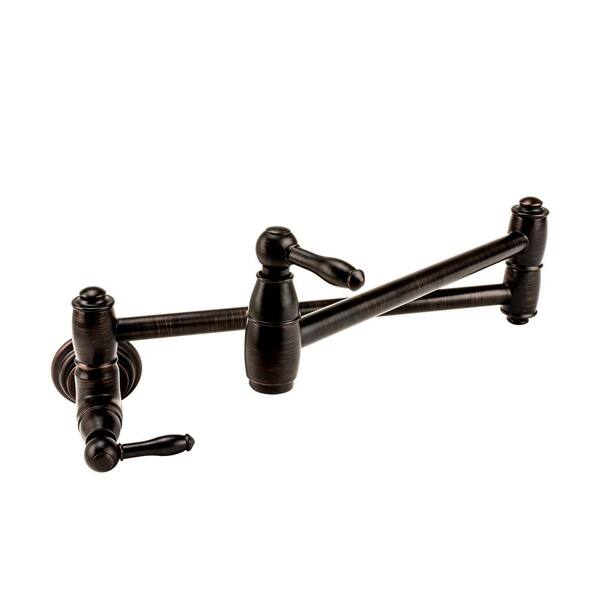 Brienza Traditional Wall-Mount Pot Filler in Oil Rubbed Bronze