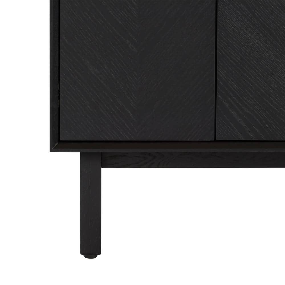 Adele 48'' Black Oak Single Bathroom Vanity Base