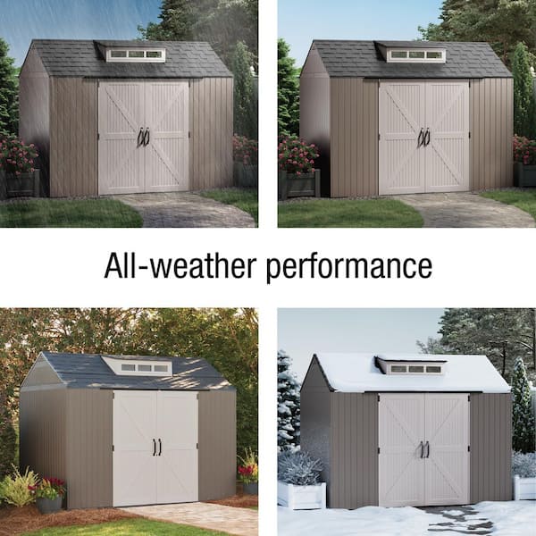 Rubbermaid 10 ft. W x 7 ft. D Plastic Storage Shed (70 sq. ft