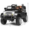 Costway 12-Volt MP3 Kids Ride On Truck Car RC Remote Control with LED Lights Music GHM0380BK
