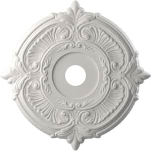 1 in. x 19 in. O.D. x 3-1/2 in. I.D. P Attica Thermoformed PVC Ceiling Medallion Ultra Cover Satin Blossom White