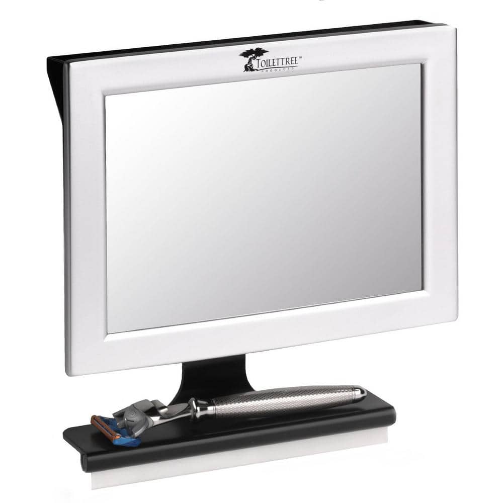 Detachable Rectangle Fogless Shower Mirror with Adjustable Silver Bracket