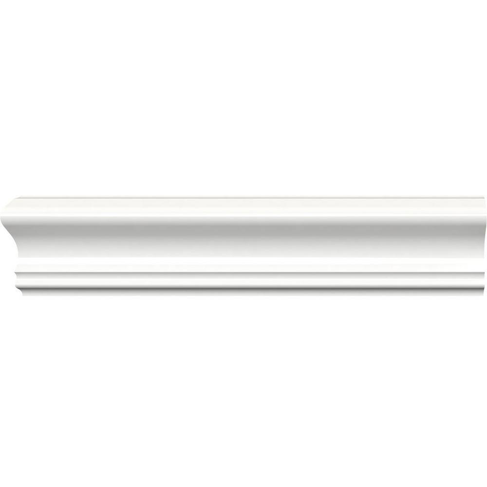 96'' White PVC Chair Rail Moulding