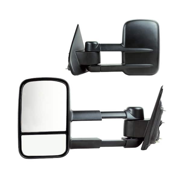 Fit System Towing Mirror for 14-17 Silverado/Sierra 1500 15-17 2500/3500 Textured Black Extendable 1st Design Fold Pair