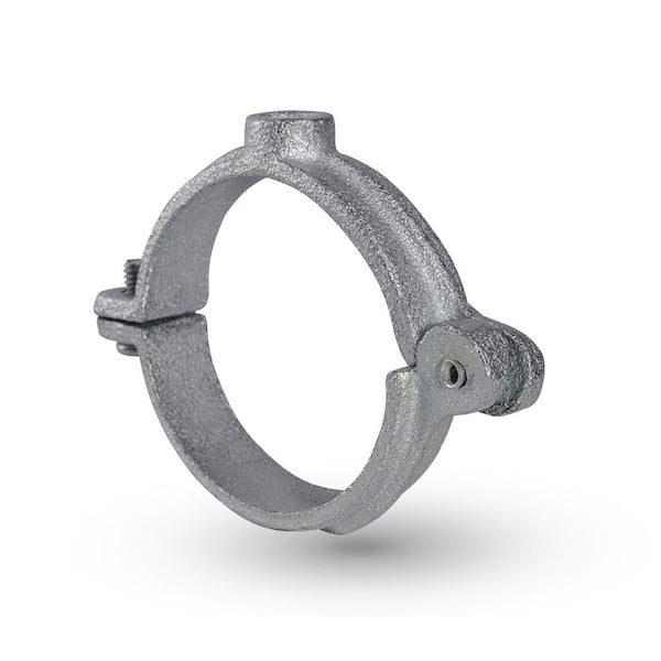 PLUMBFLEX 2-1/2 in. Hinged Split Ring Pipe Hanger in Galvanized Malleable Iron