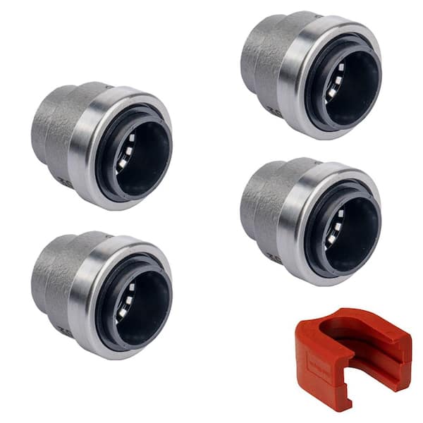 QUICKFITTING 1/2 in. Stainless Steel Push-to-Connect End Stop Fitting with SlipClip Release Tool (4-Pack)