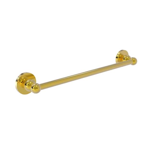 Allied Brass Bolero Collection 30 in. Wall Mounted Towel Bar in Unlacquered Brass