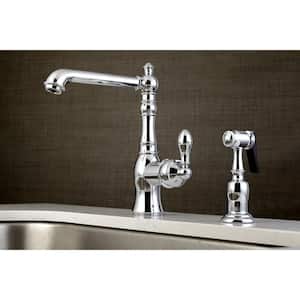 American Classic Single-Handle Standard Kitchen Faucet with Side Sprayer in Chrome