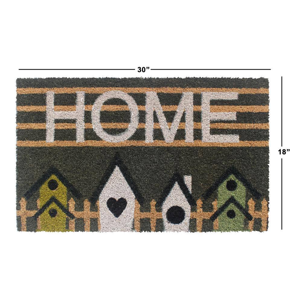 Home Birdhouse Coir Outdoor Doormat, 18" x 30"