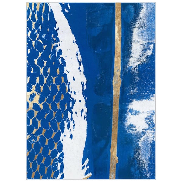 Empire Art Direct Blue 8 ft. x 10 ft. Fisherman's Wharf I Washable Blue Art Powerloomed Heavenly Softness NonSlipping Backing Area Rug