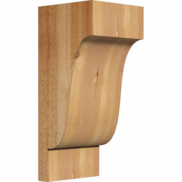Ekena Millwork 6 in. x 6 in. x 14 in. Western Red Cedar Newport Rough Sawn Corbel