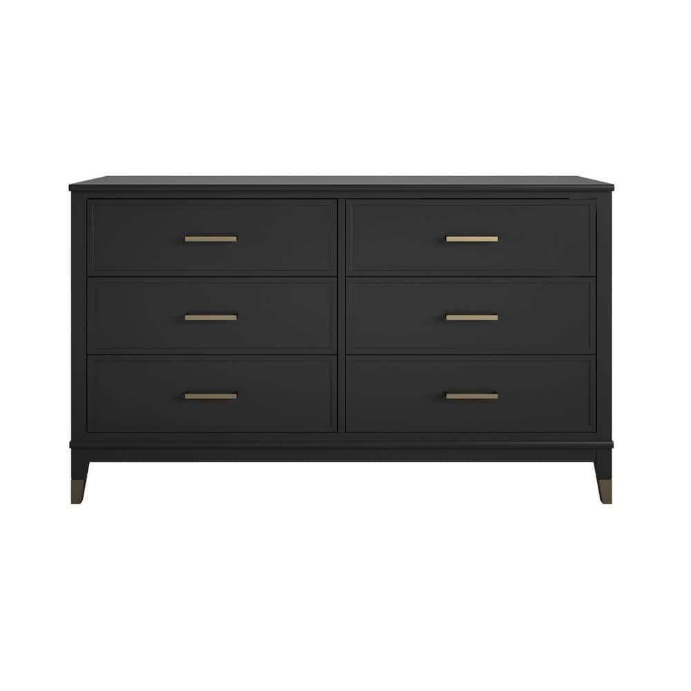 CosmoLiving by Cosmopolitan Westerleigh 6-Drawer Dresser, Black ...