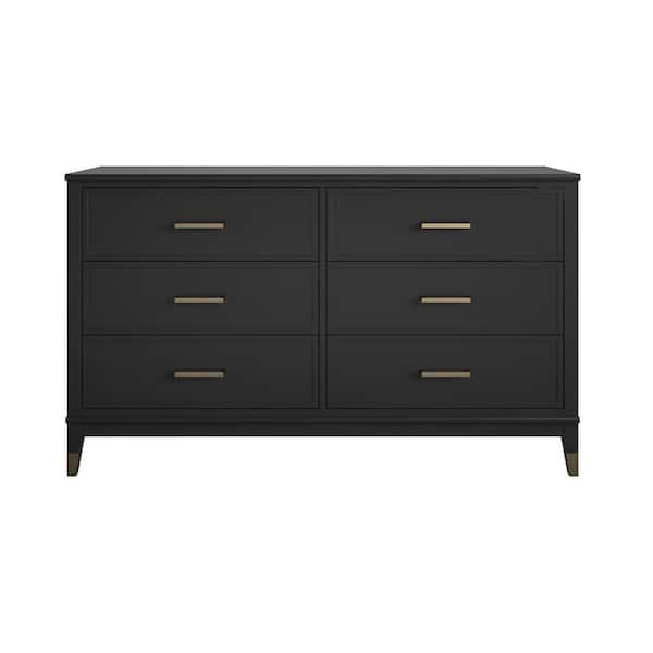CosmoLiving by Cosmopolitan Westerleigh 6-Drawer Dresser, Black