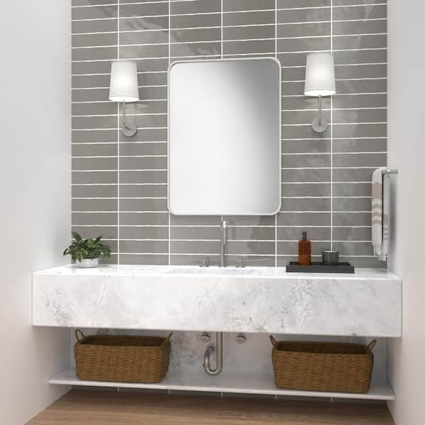 Costa Clara Pebble Shore 3 in. x 12 in. Glazed Ceramic Wall Tile (12 sq. ft./Case)