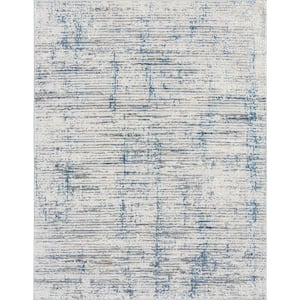 White/Blue Multi Colored 9 ft. 6 in. x 13 ft. Area Rug