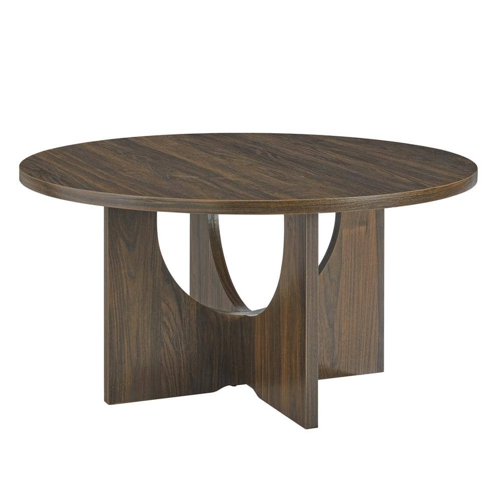 36 in. Modern Minimalist Solid Wood Coffee Table in Natural Walnut