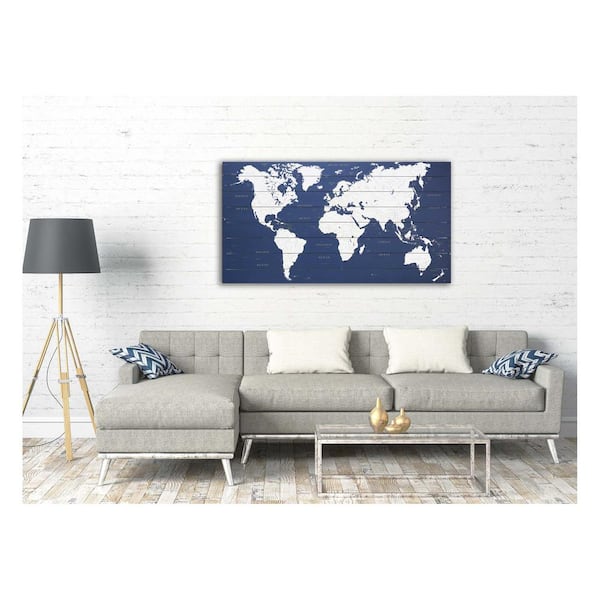 Burnt Wood World Map Canvas Wall Art Set l Stunning Canvas Prints