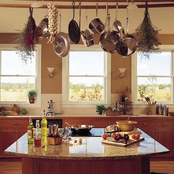 400 Series 33-5/8 in. x 40-7/8 in. Clad Wood Double-Hung Window w/Low-E Glass, White Ext/Int & White Hardware