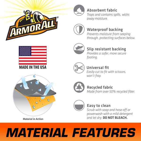 Armor All 2 ft. 5 in. x 9 ft. Charcoal Grey Commercial Polyester Garage  Flooring Roll AAGFRC299 - The Home Depot