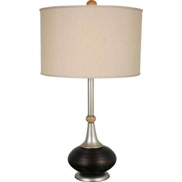 Filament Design Century 36 in. Silver Jacobean and Cafe Noir Table Lamp
