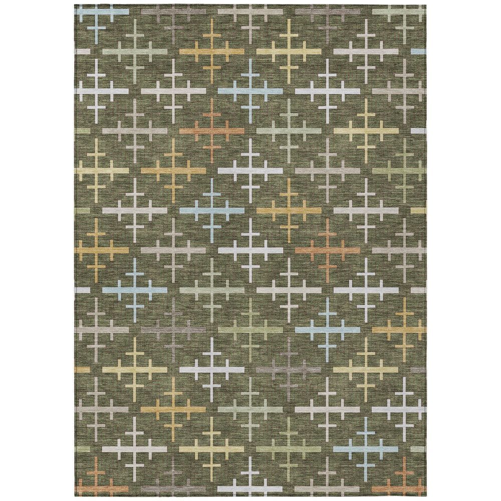 Chantille Machine Washable Indoor/Outdoor Abstract ACN2850 Olive 10 ft. x 14 ft. Area Rug price history on PriceWatchPro