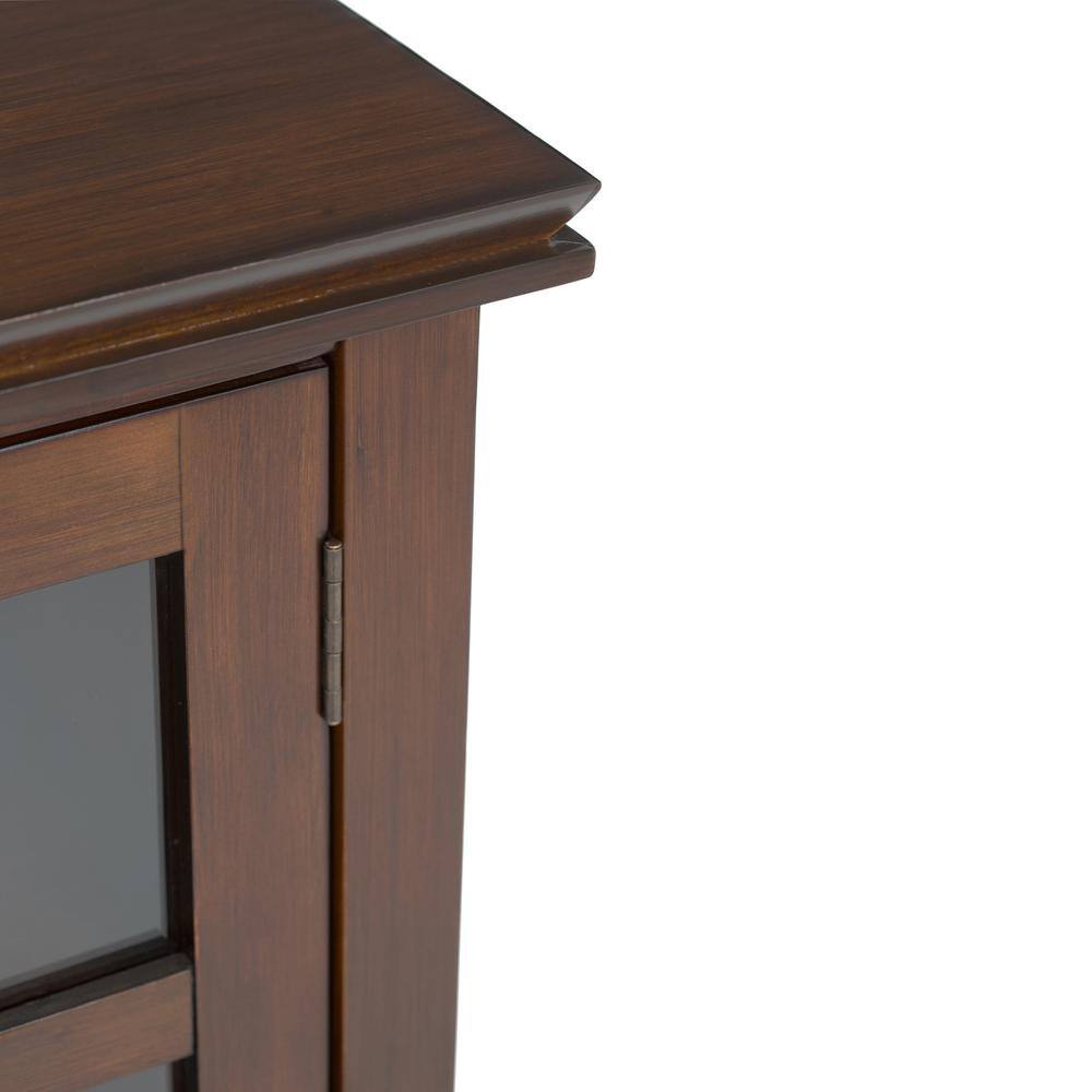 Russet Brown Medium Wood TV Media Console with Cabinet