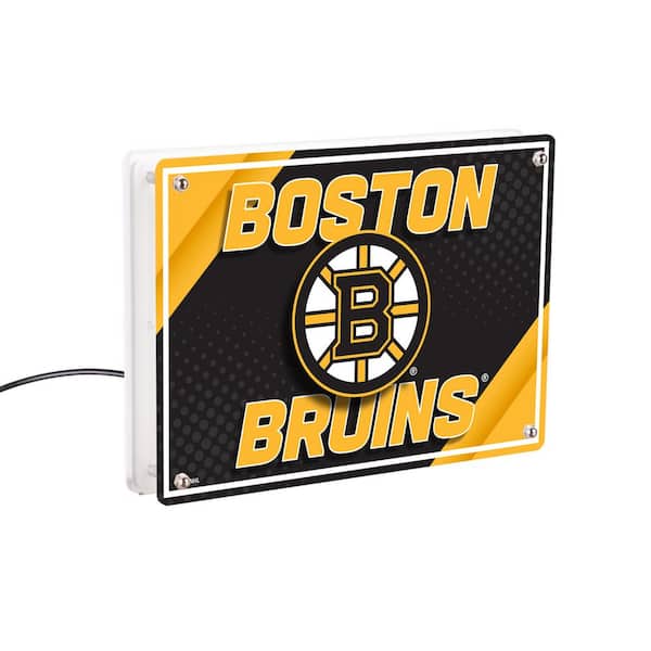 Evergreen Boston Bruins NHL Black Rectangle Desklite LED Decor