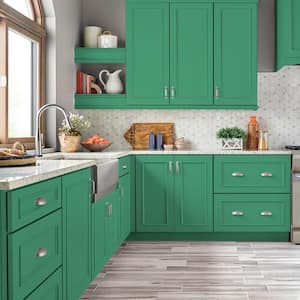 1 gal. #P420-5 Shamrock Green Semi-Gloss Enamel Interior/Exterior Cabinet, Door & Trim Paint