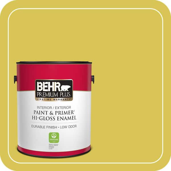 BEHR PREMIUM PLUS 1 gal. Home Decorators Collection #HDC-SM16-10 Pepperoncini Hi-Gloss Enamel Interior/Exterior Paint & Primer