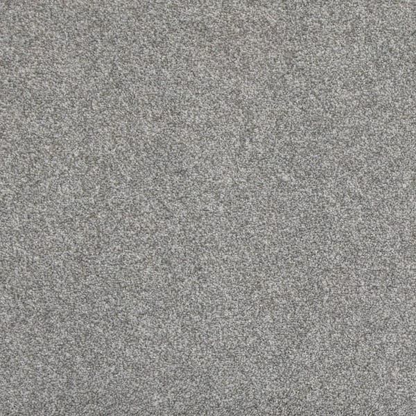 Tailored Trends III Sleek Gray 58 oz. Polyester Textured Carpet - Installation Required