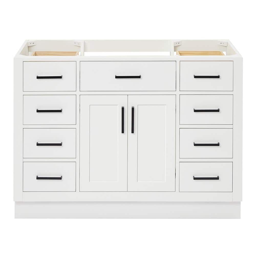 White 48'' Single Freestanding Hardwood Bathroom Vanity Base