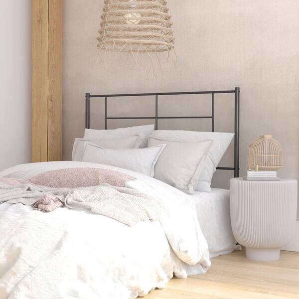 REALROOMS Praxis Metal Headboard, Full/Queen, Black DA4052029 The