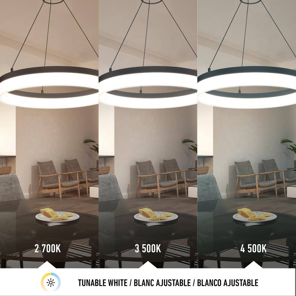 Optical Crystal Drum LED Pendant Light in Black