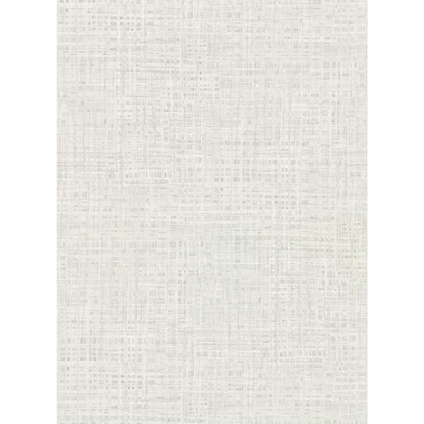 Warner Montgomery Off-White Faux Grasscloth Vinyl Strippable Roll (Covers 60.8 sq. ft.)