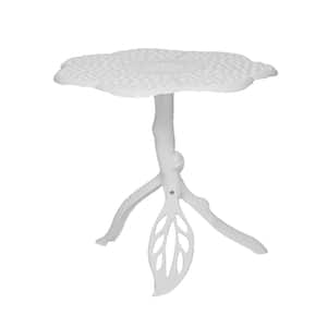 Butterfly White Cast Aluminum Outdoor Bistro Table